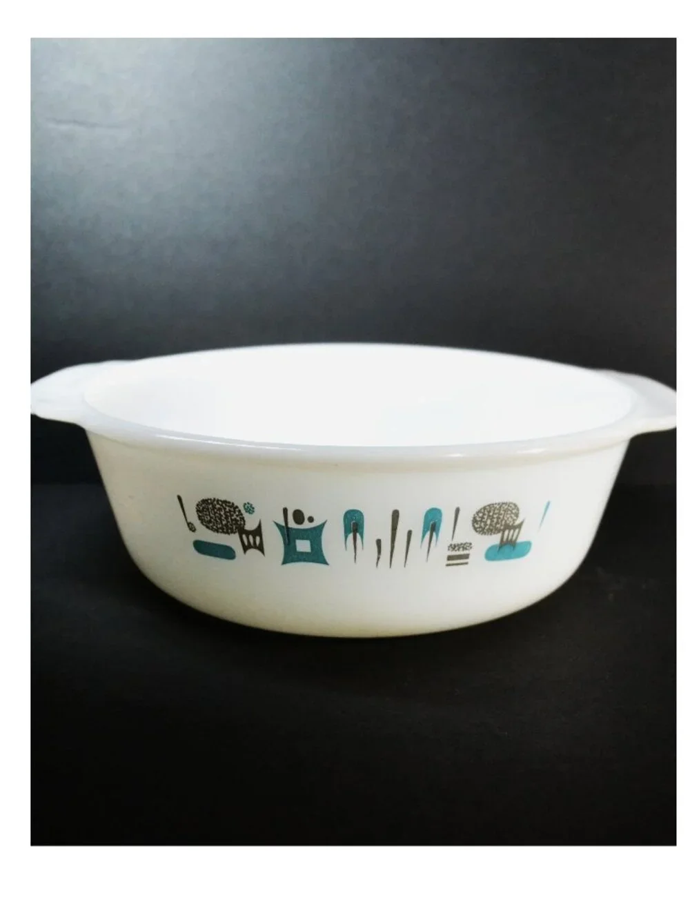 Pyrex MCM Atomic Age Space Save Casserole Dish Vintage Kitchen